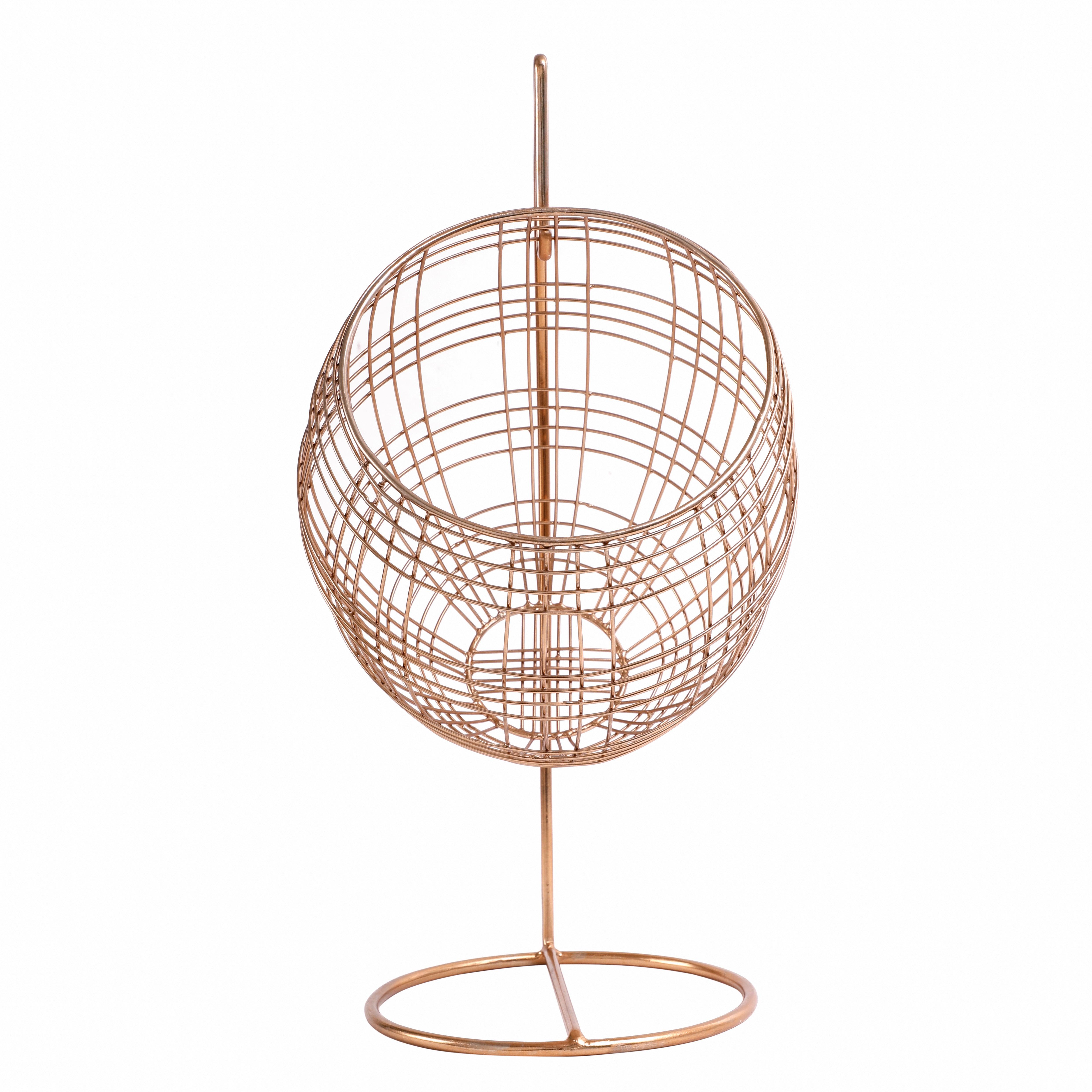 Abby'S Fruit & Bread Basket In Copper Finish