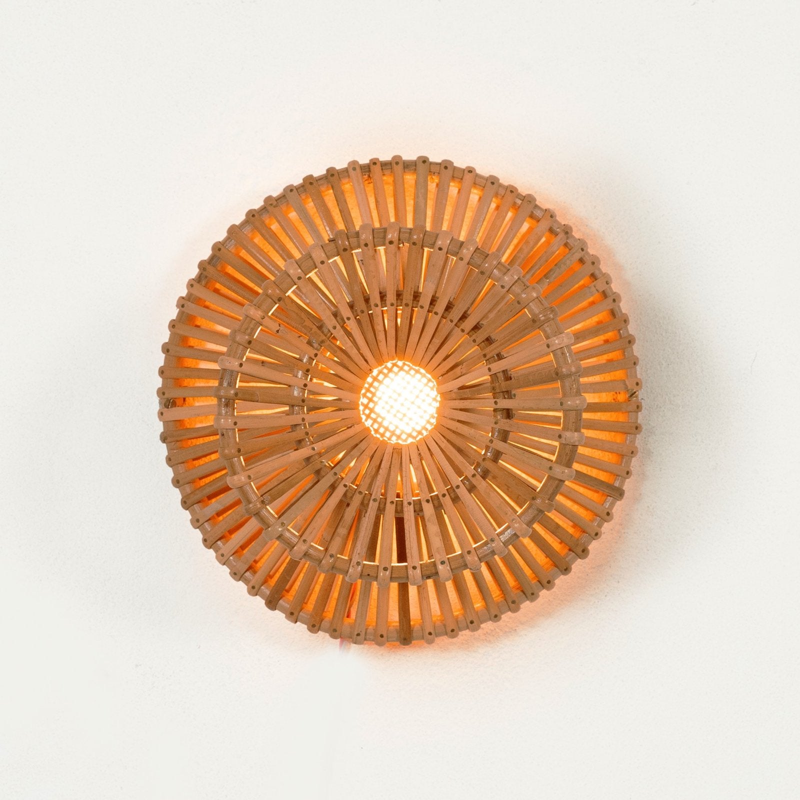 Deval Wall Lamp Light | Handwoven Rattan Ambient Wall Light for Home Decor