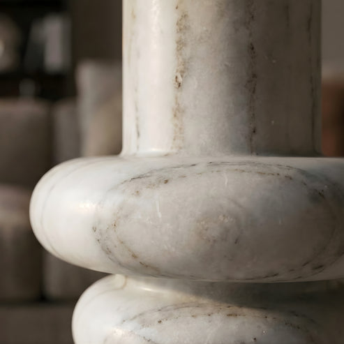 Noor Sculptural Marble Side Table