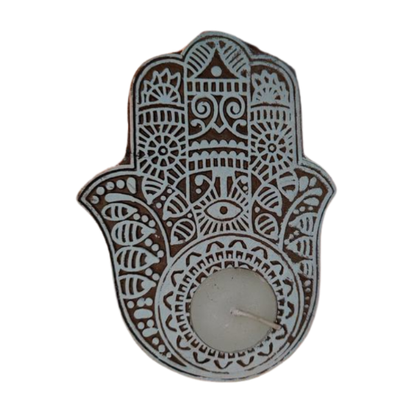 Hamsa hand tea light holder Set of 2