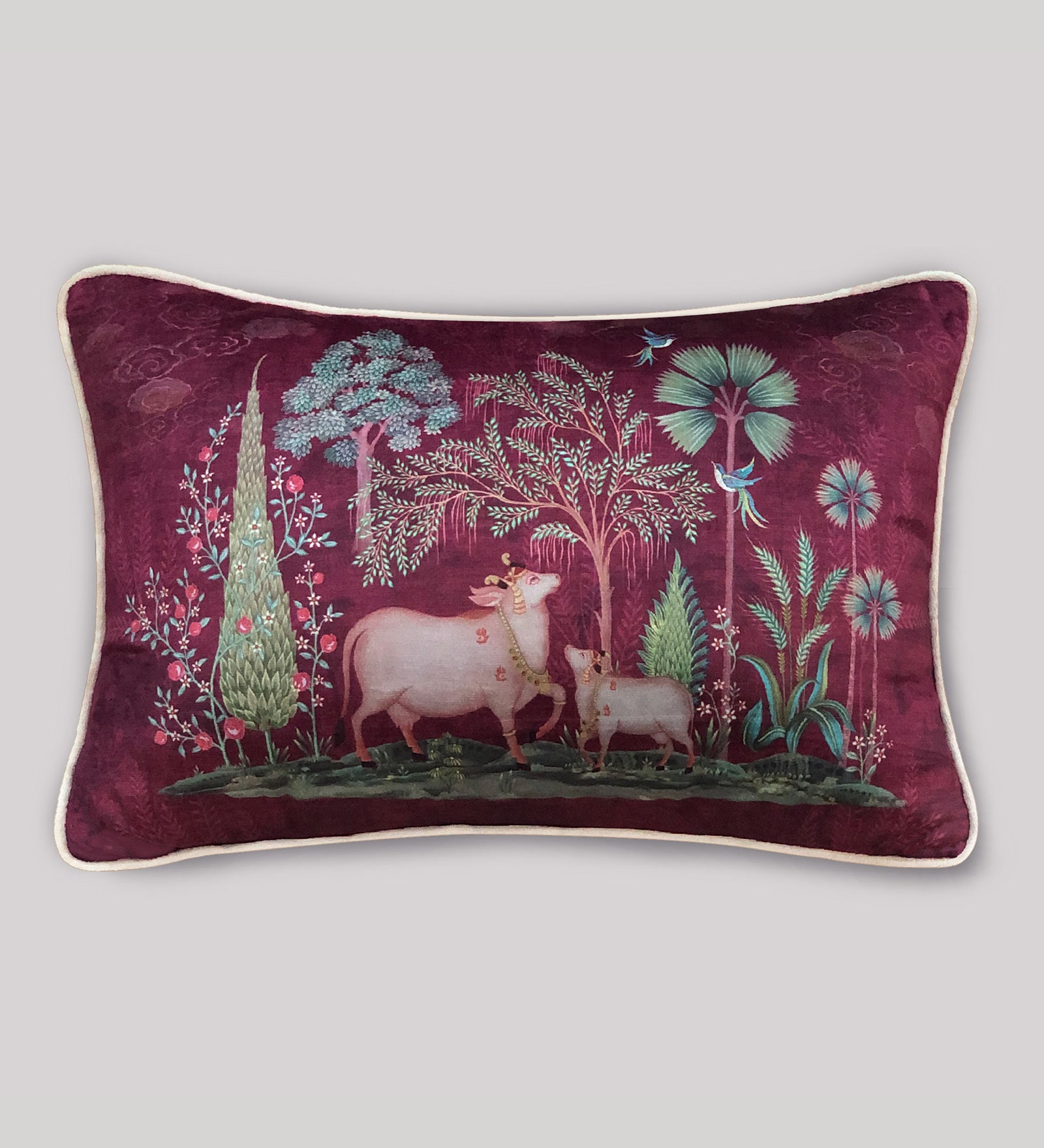 Preetier Pichwai Slim Cushion Cover – Pillow Sham, 12 x 18