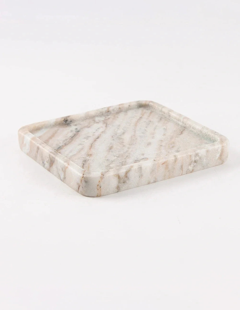 Form Marble Tray - White & Brown