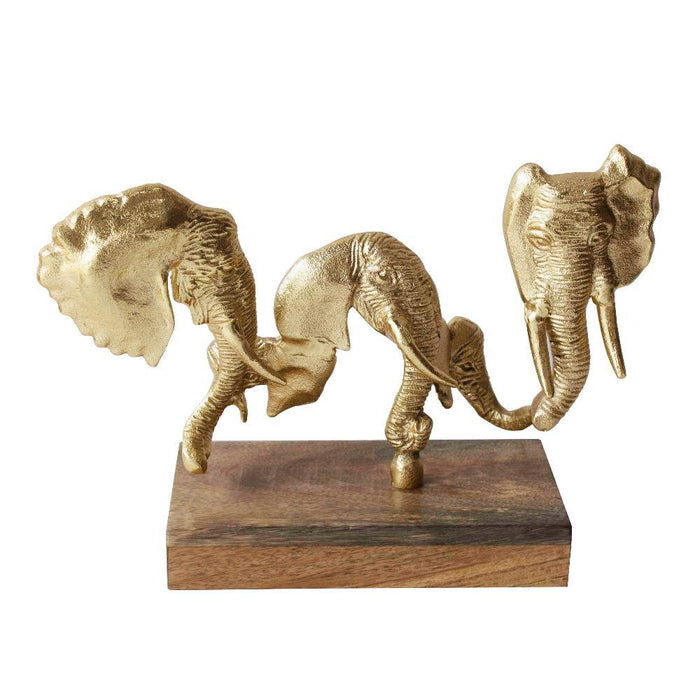 Elephant Head on Stand | Sculptures for Gifting & Decorative Objects for Office Desk