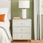 Inlay Bedside Table with Gold Legs -Targua