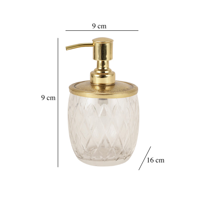 Olivia Daimond Crystal Cut Dispenser In Gold