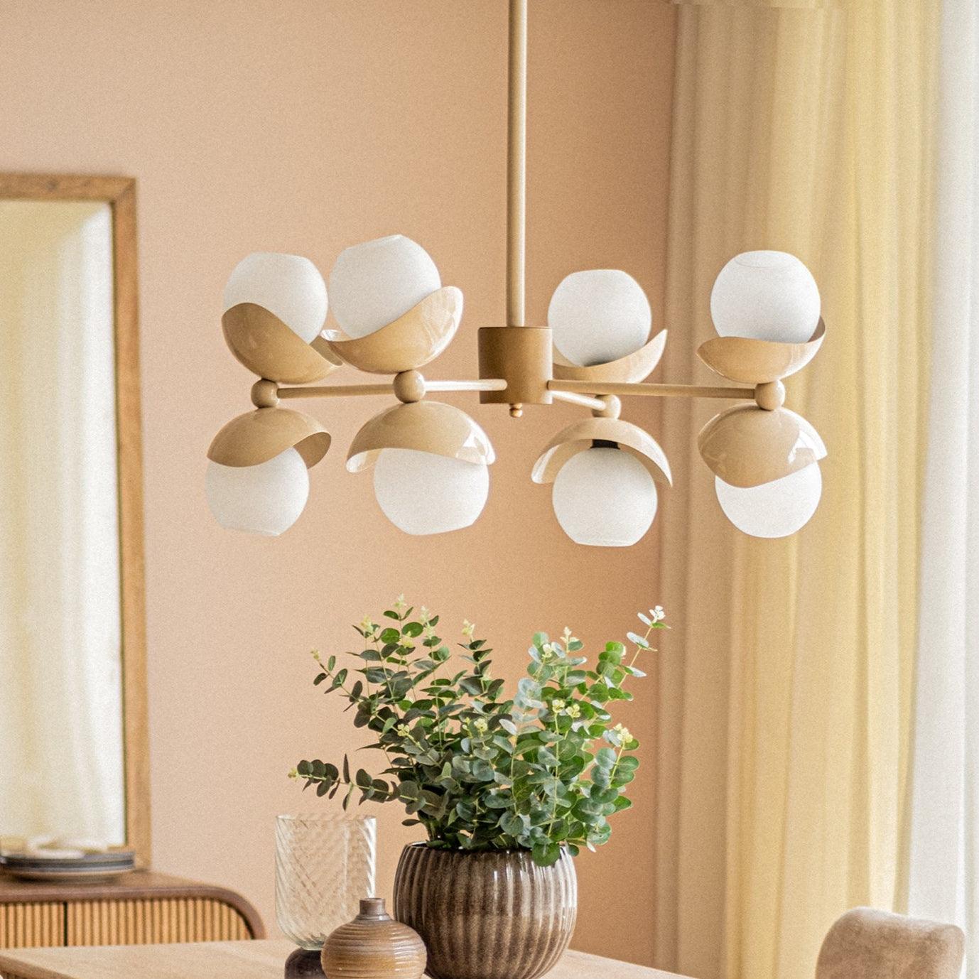 Asher Chandelier | Metal, Wood and Glass