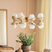 Asher Chandelier | Metal, Wood and Glass