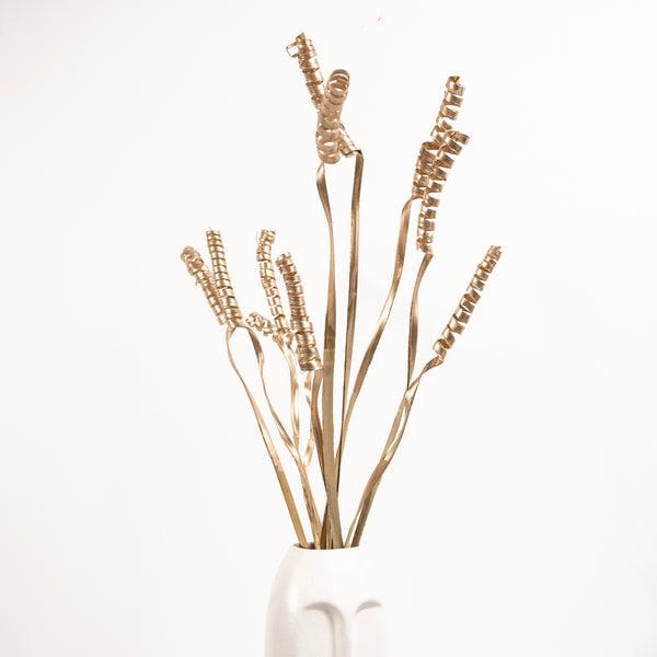 Curly Palm Sticks - Golden | Set of 10 sticks