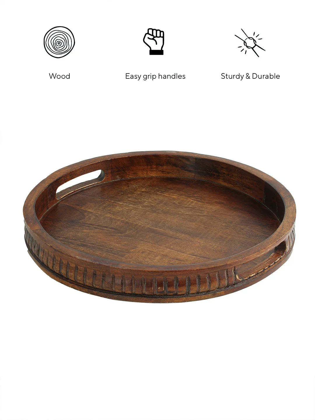 Kavar Tray In Brown Colour