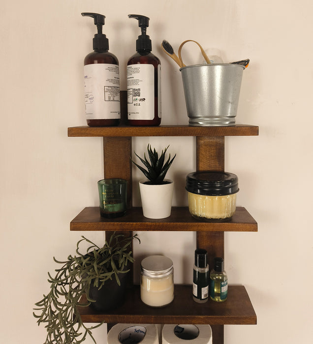 Killy Wooden Wall Shelf | Wall Mounted Wooden Display Shelf  & Wall Rack Shelf