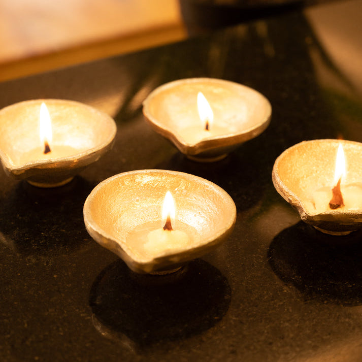 Textured Metal Diya