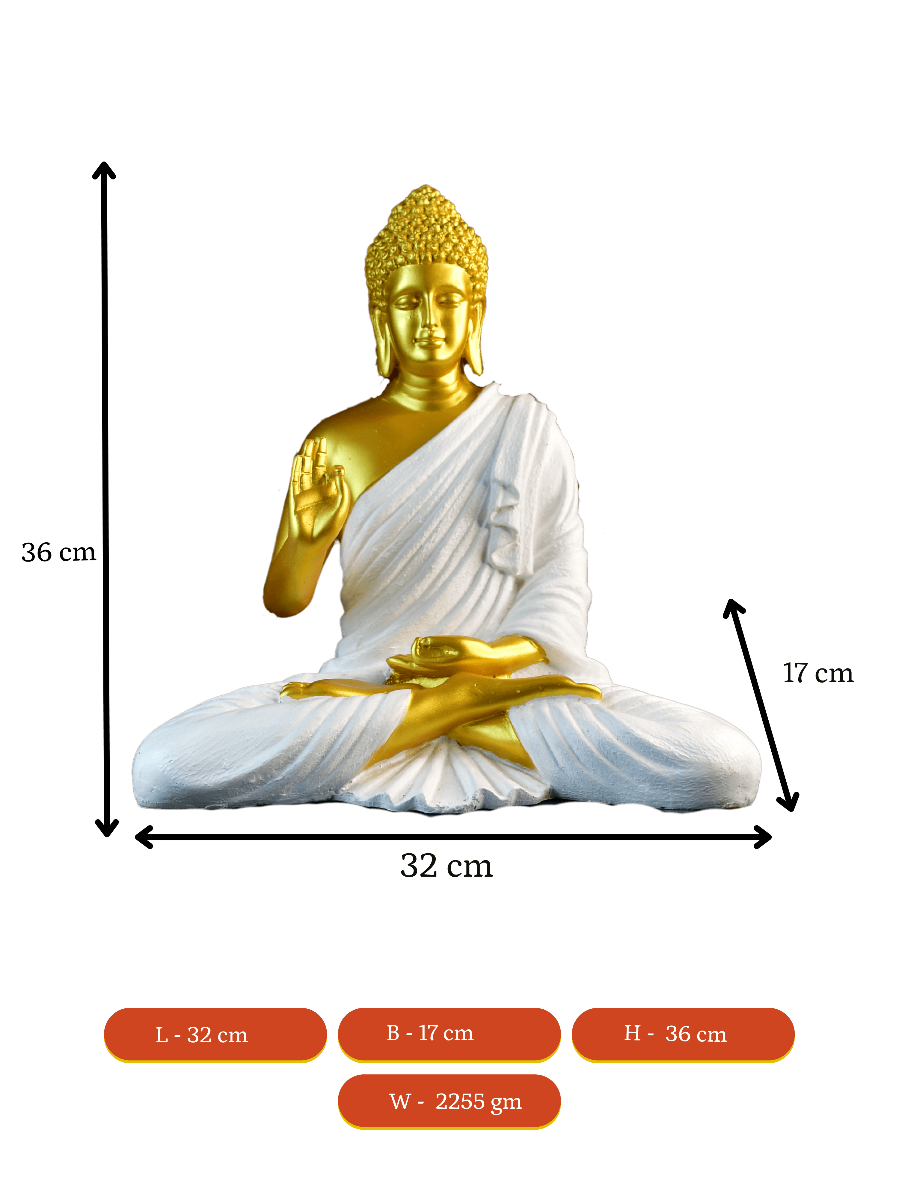 Resin Gold Buddha Decor