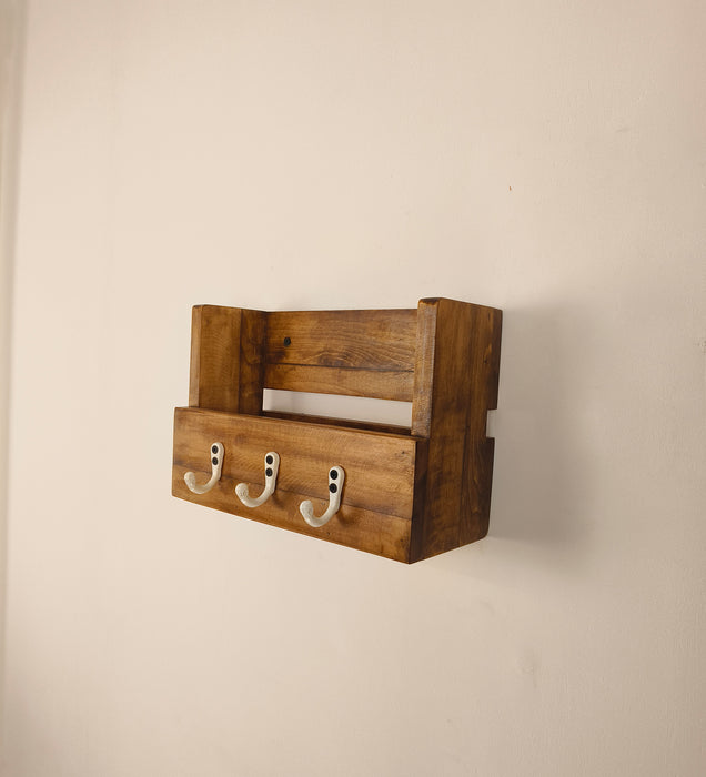 Tivoli Wooden Wall Organiser With Key Holders