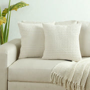 Karakoram Cushion Covers In White Colour