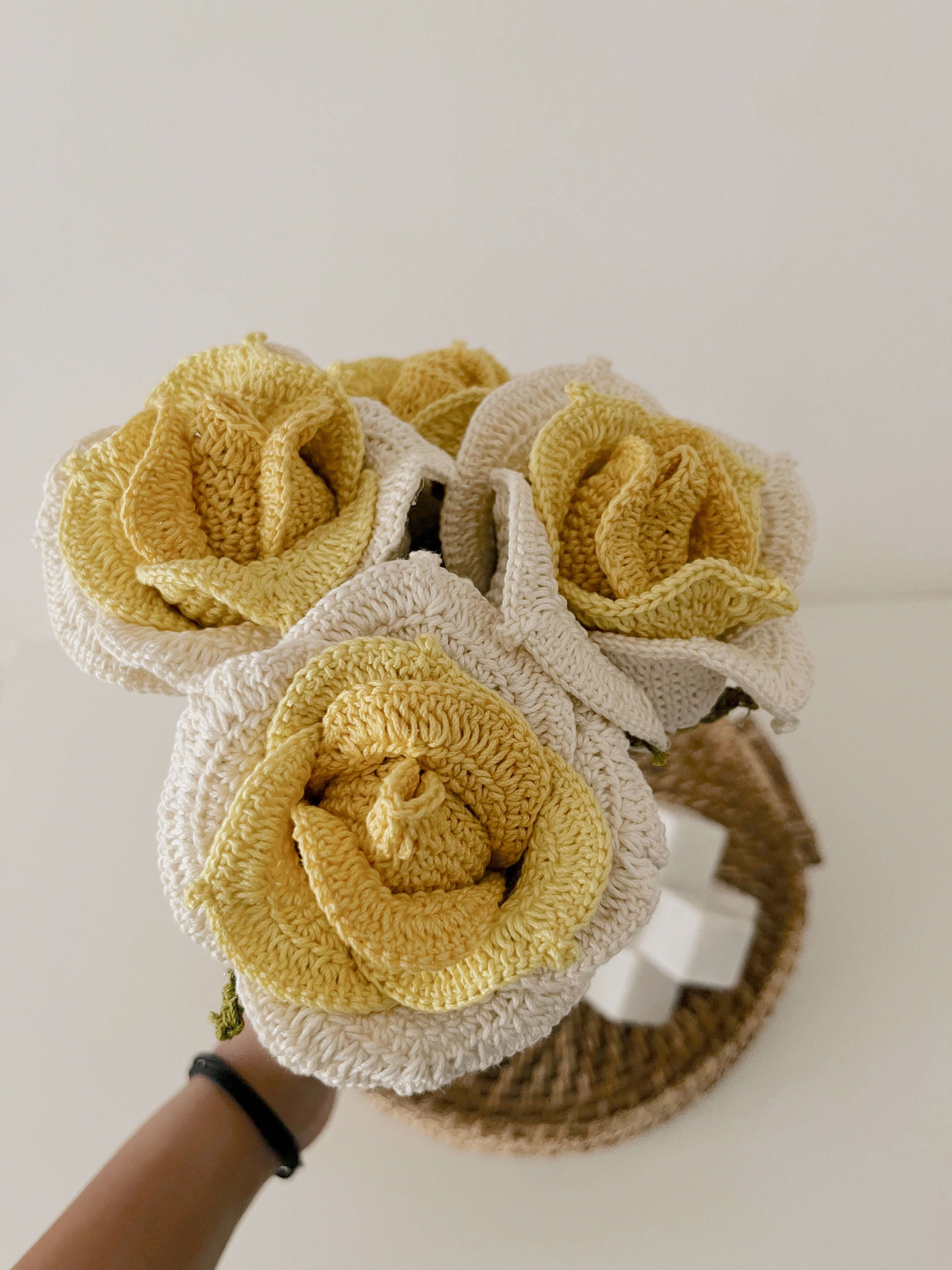 Crochet Gradient Thai Rose - Crochet Flower - 12" height / Single