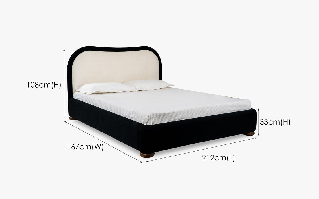 Kaba Upholstered Queen Bed With Storage | Wooden Bed