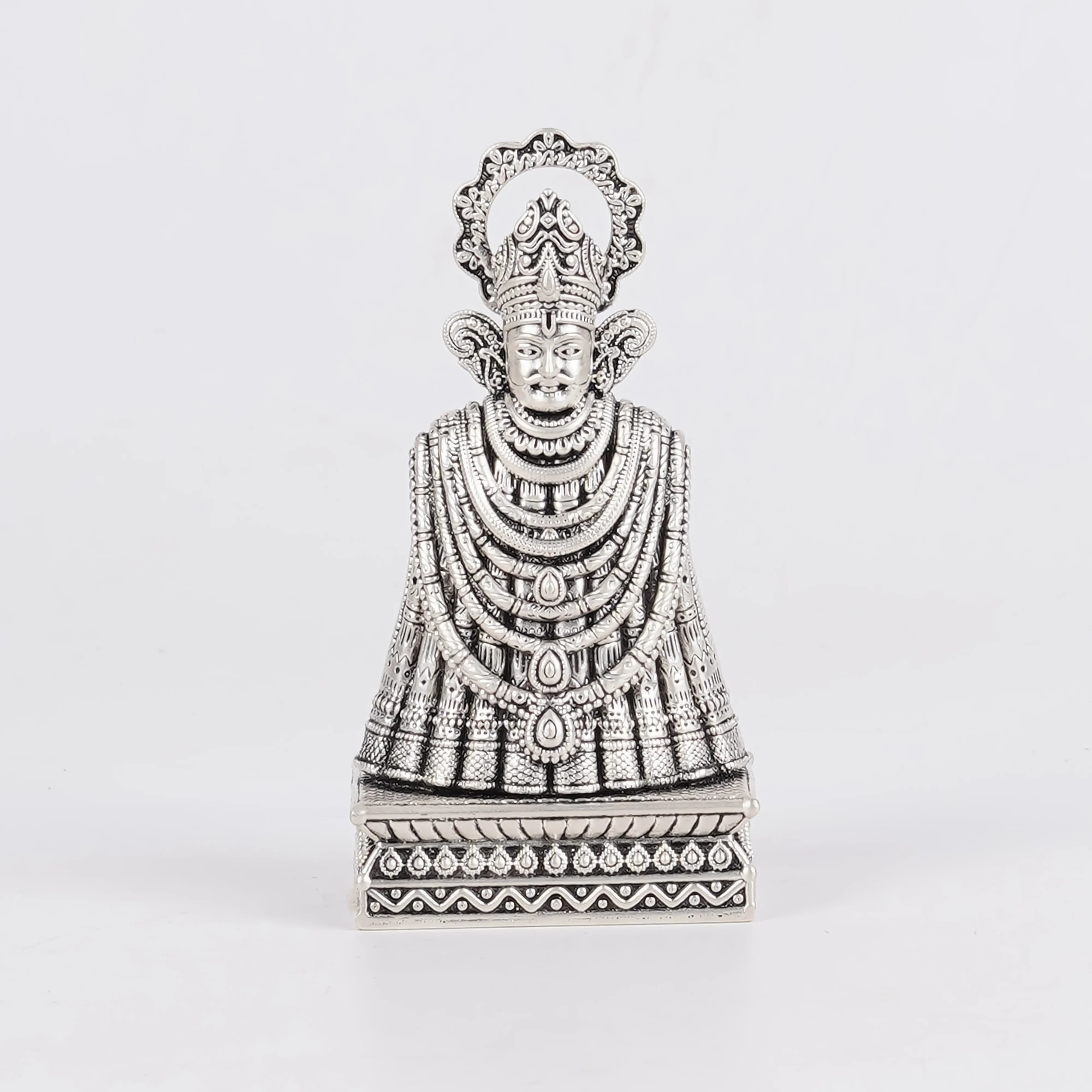 Pure Silver Plated Brass Hanuman Ji Dashboard Idol
