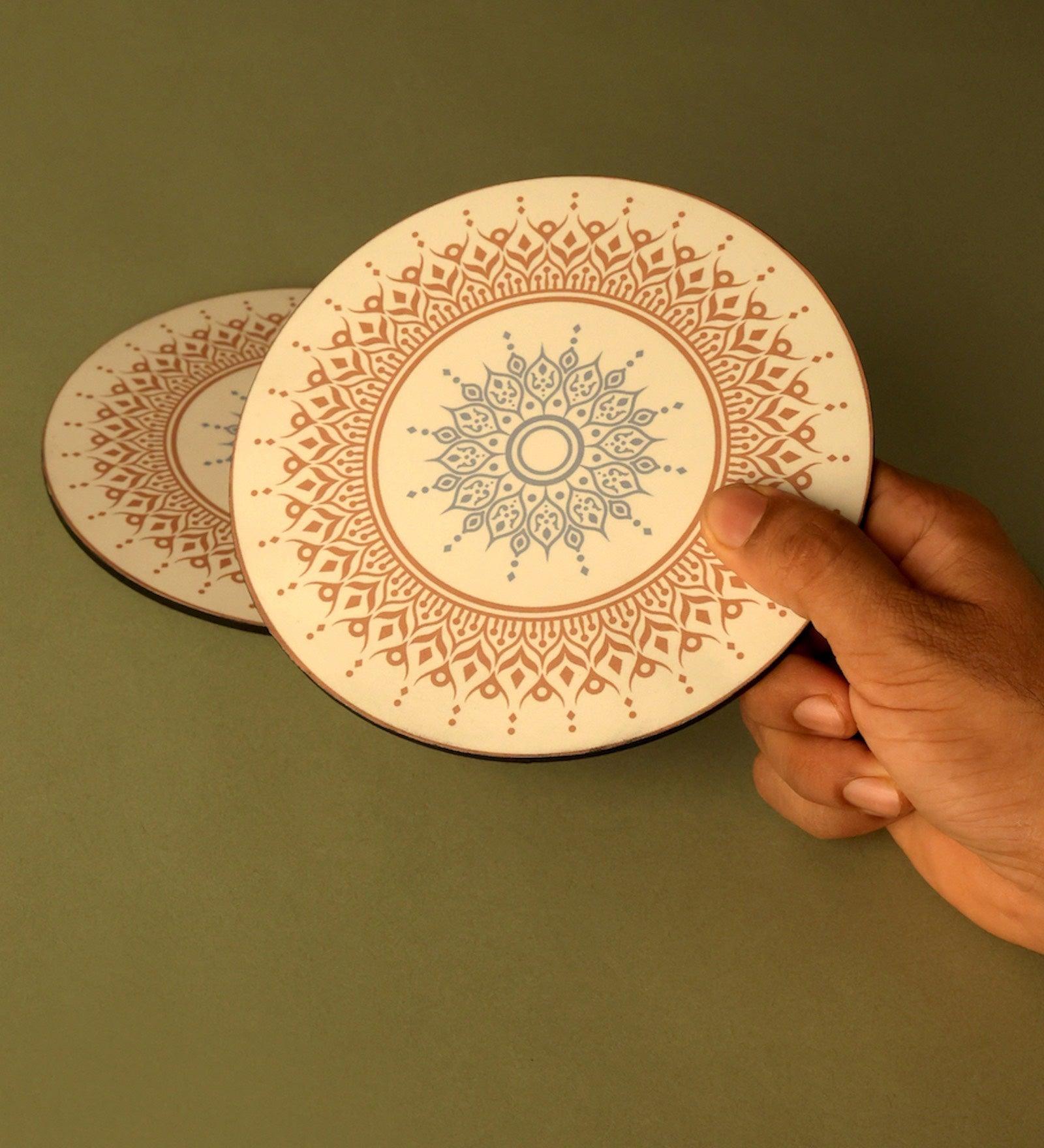 Blue Bloom Big Trivet (Set of 4)