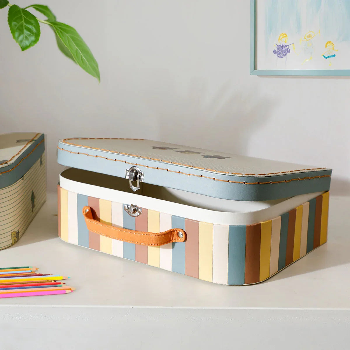 Abc Multi Printed Paper Suitcase