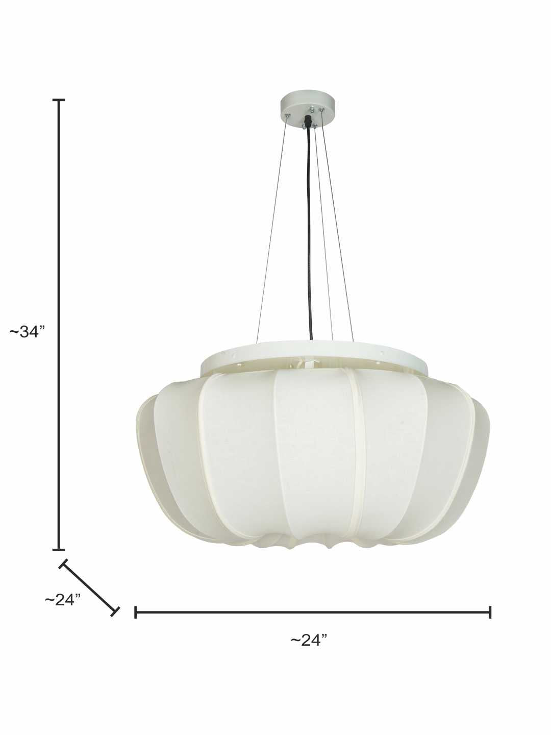 Modern Inverted Umbrella Fabric Pendant
  Light
