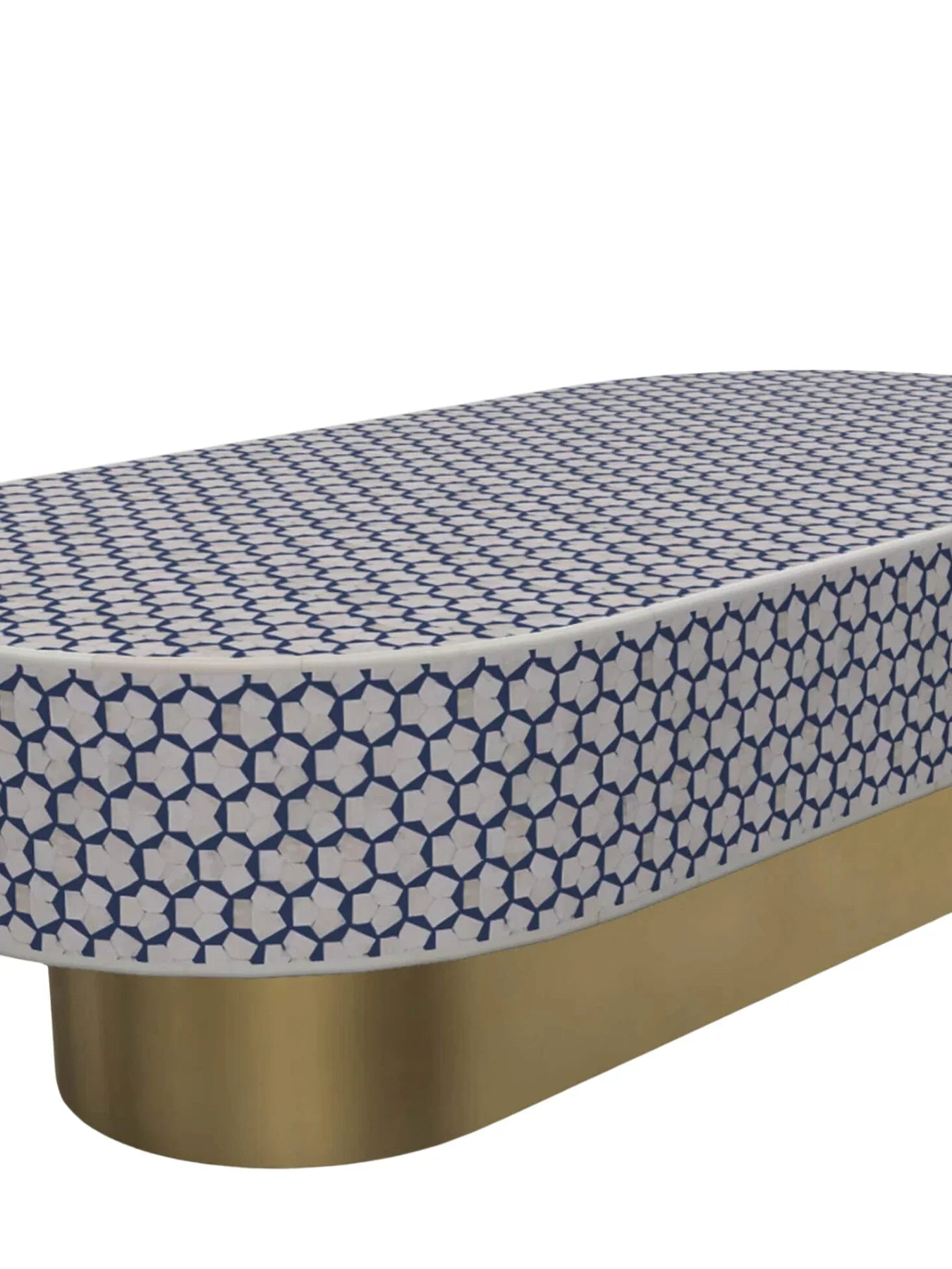 Inlay Jordan Oval Shape Coffee Table - Targua