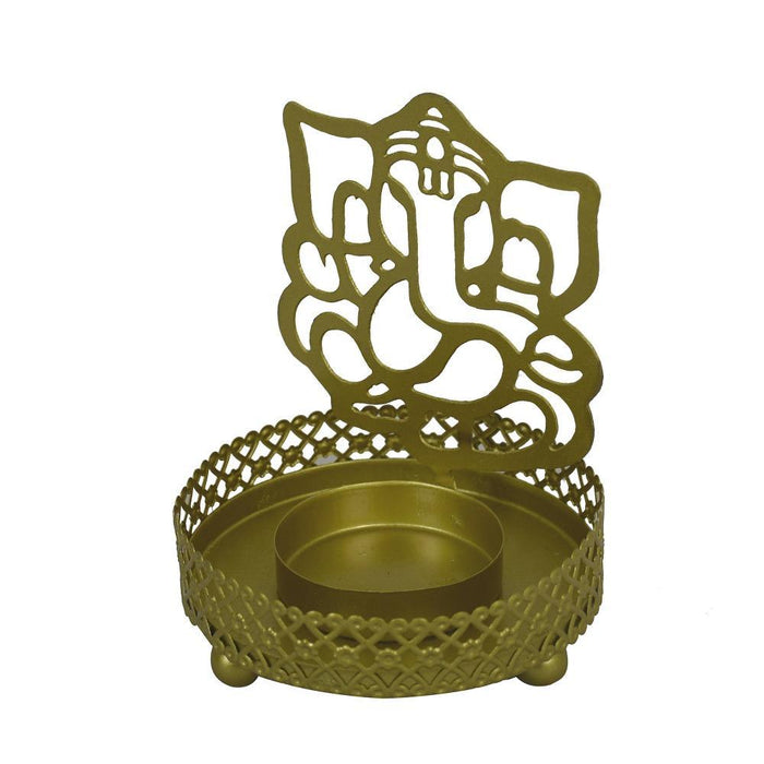 Roshni Ganesh Tealight Candle Holder | Sculpture Diya for Diwali Decor