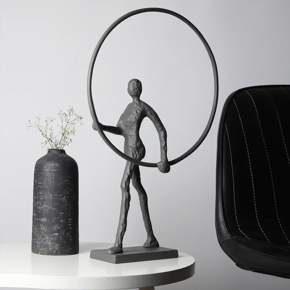 Enigmatic Embrace Sculpture | Designer Showpice for Living Room