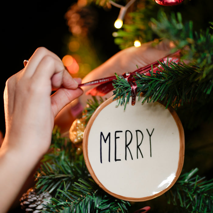 Merry Festive Ornament | Jolly Holiday Decoration & Accent