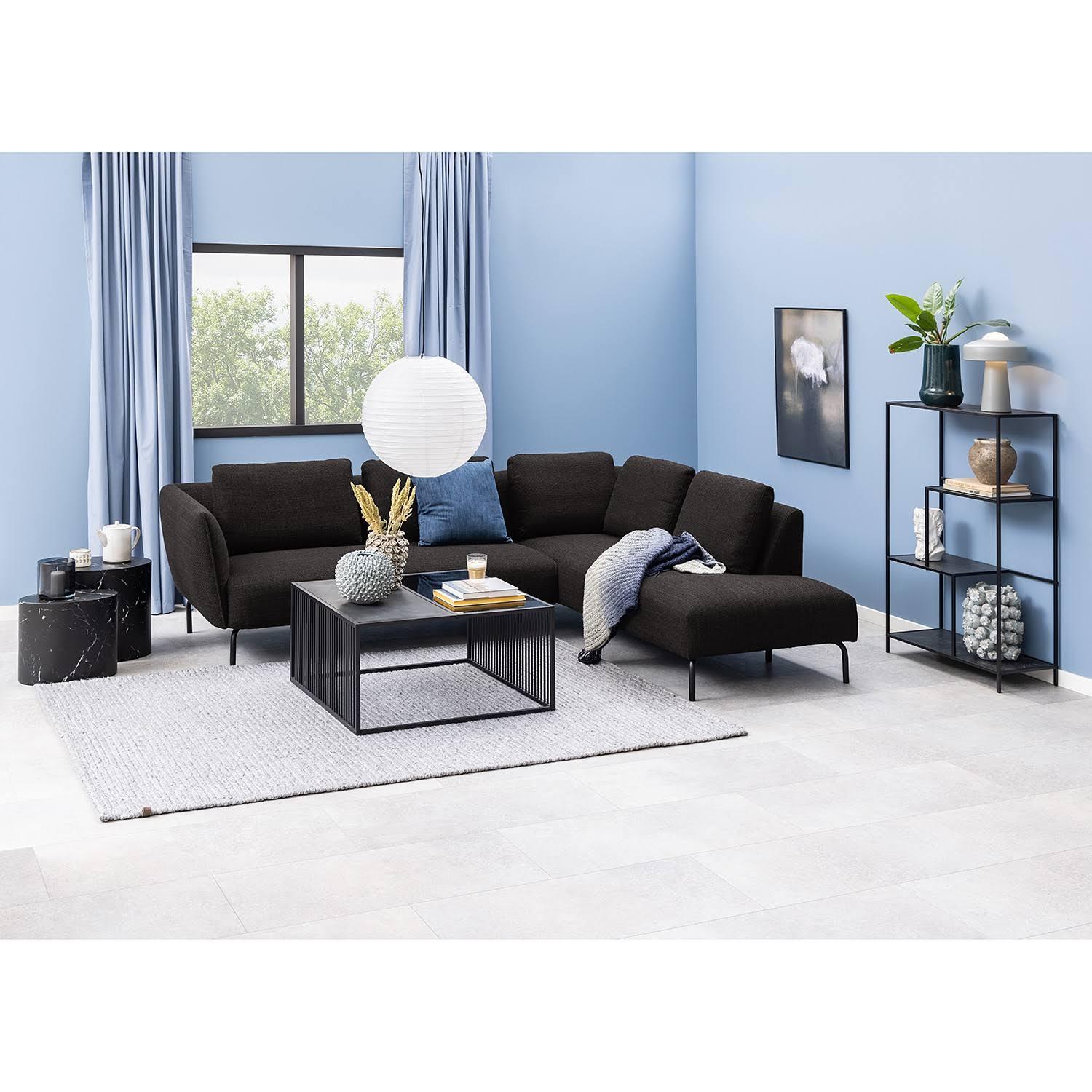 Quadrate Metal Coffee Table | Marble & Glass Center Table for Living Room | Tea Table