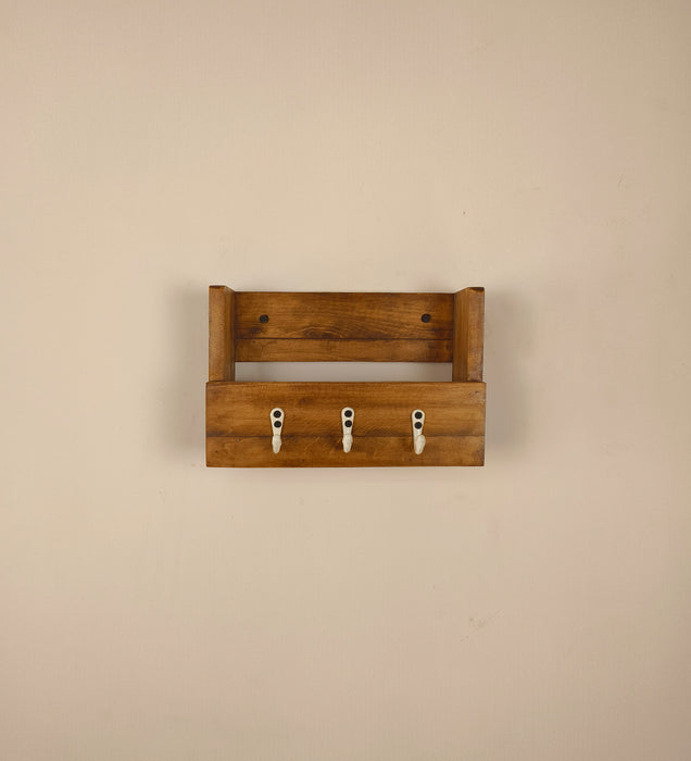 Tivoli Wooden Wall Organiser With Key Holders