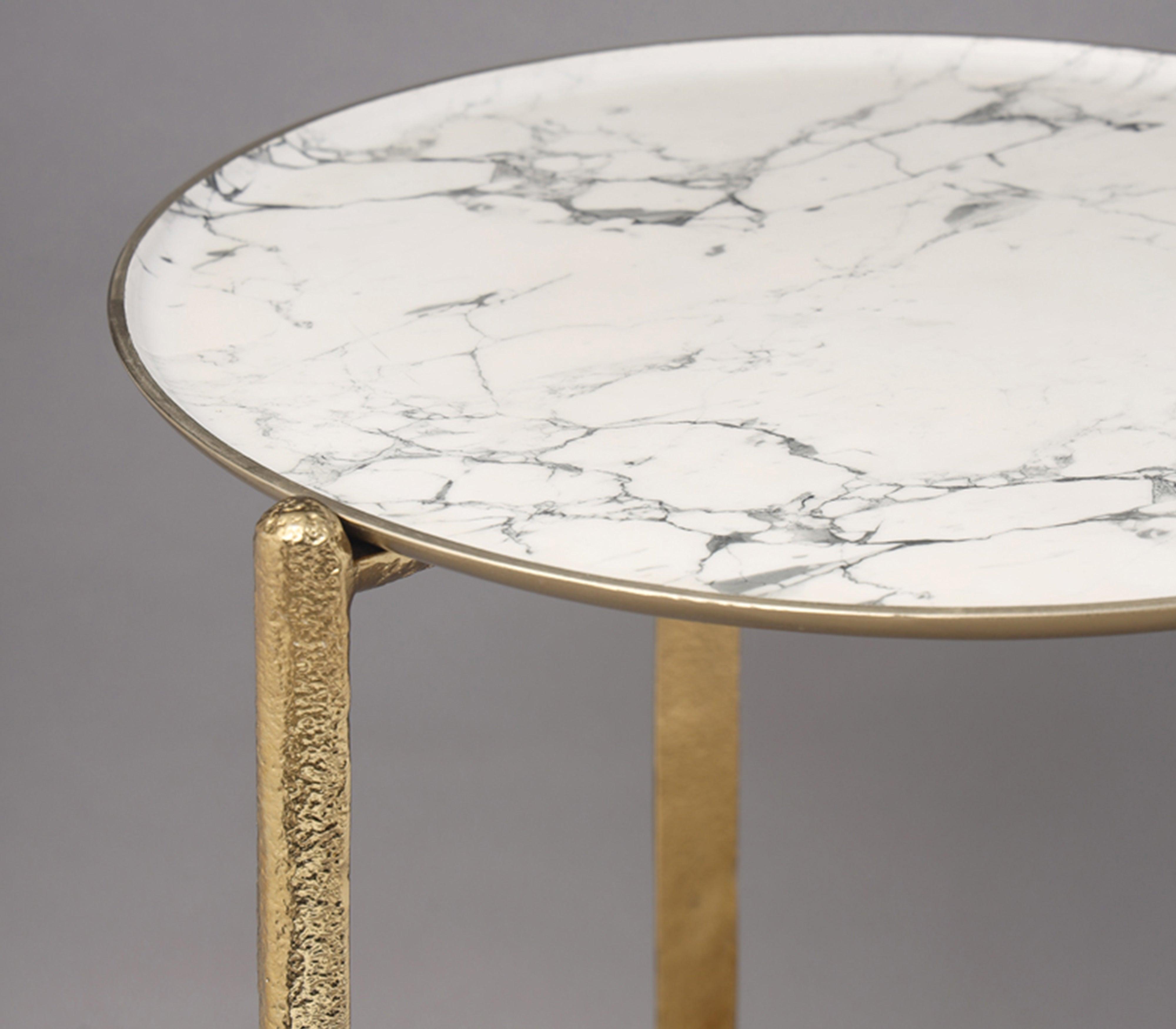 Illusionist Gold Sofa Side Table for Living Room & Bedroom | Elegant End Table | Corner Table