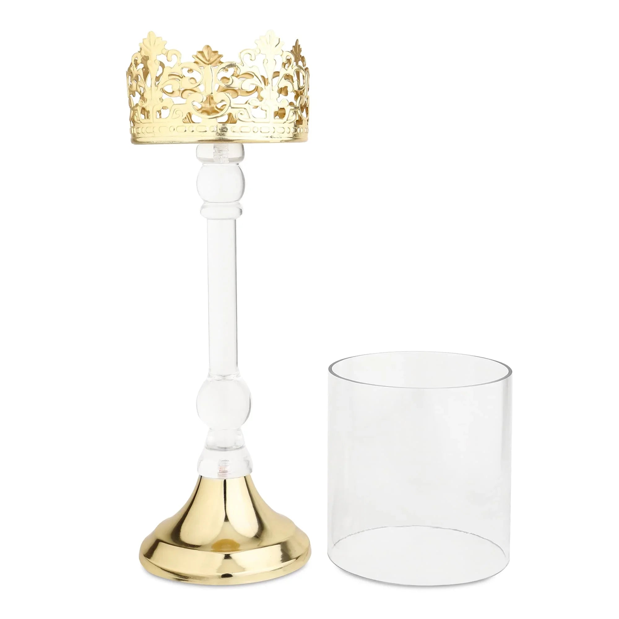 Aurum Crest Pillar Candle Holder