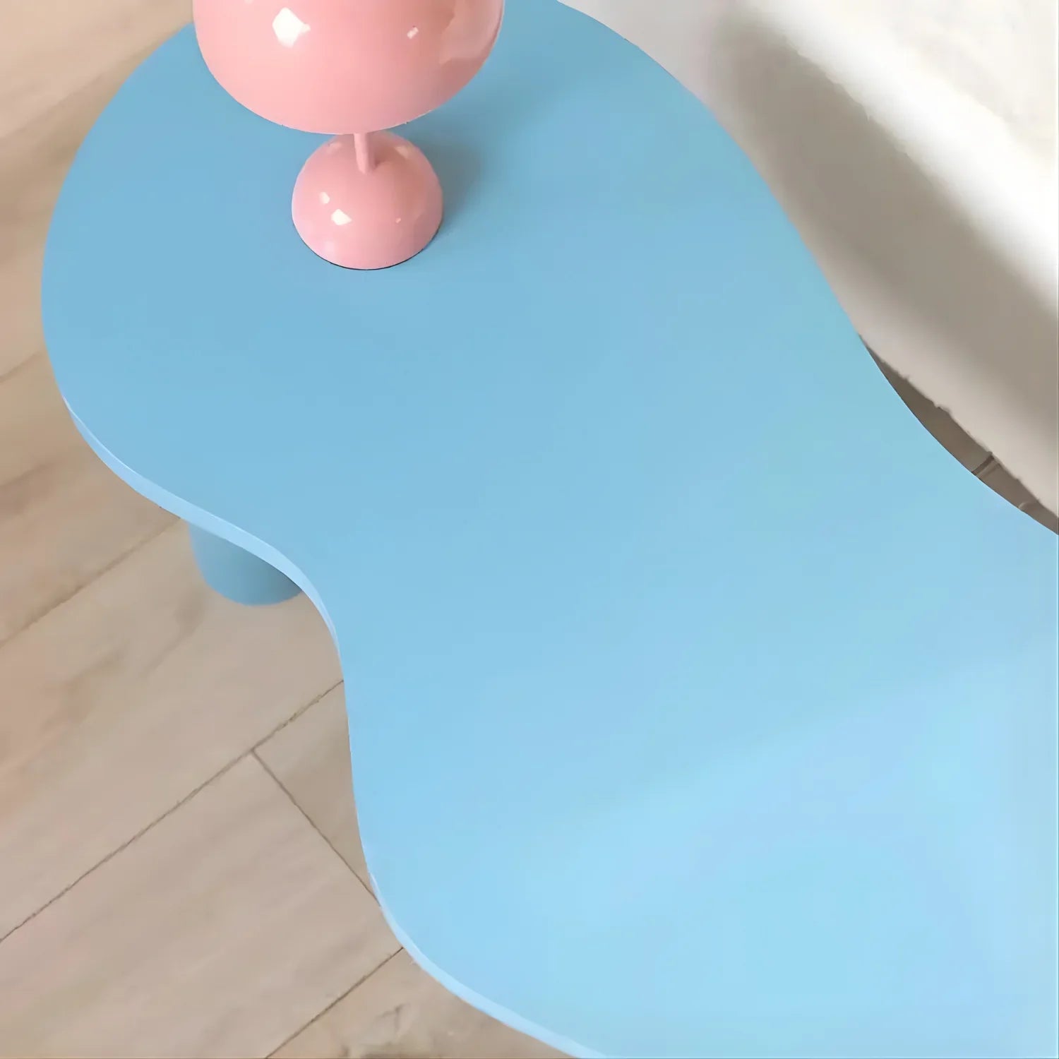 Computer Desk Study Desk with Rounded Edges & Plump Legs Multicolours (Set of 3)