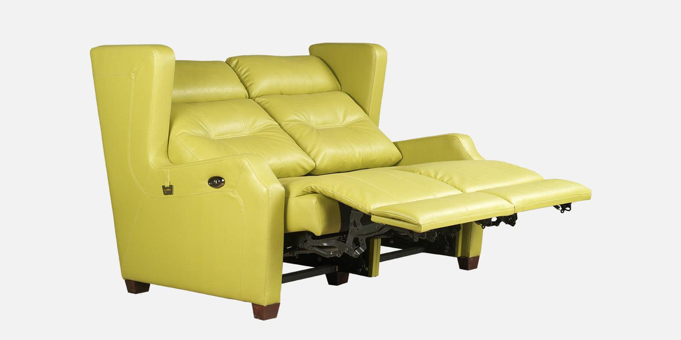 Athen Motorized Recliner Anti Scratch Faux leather High tech Modern design Sofa in Lime green Colour