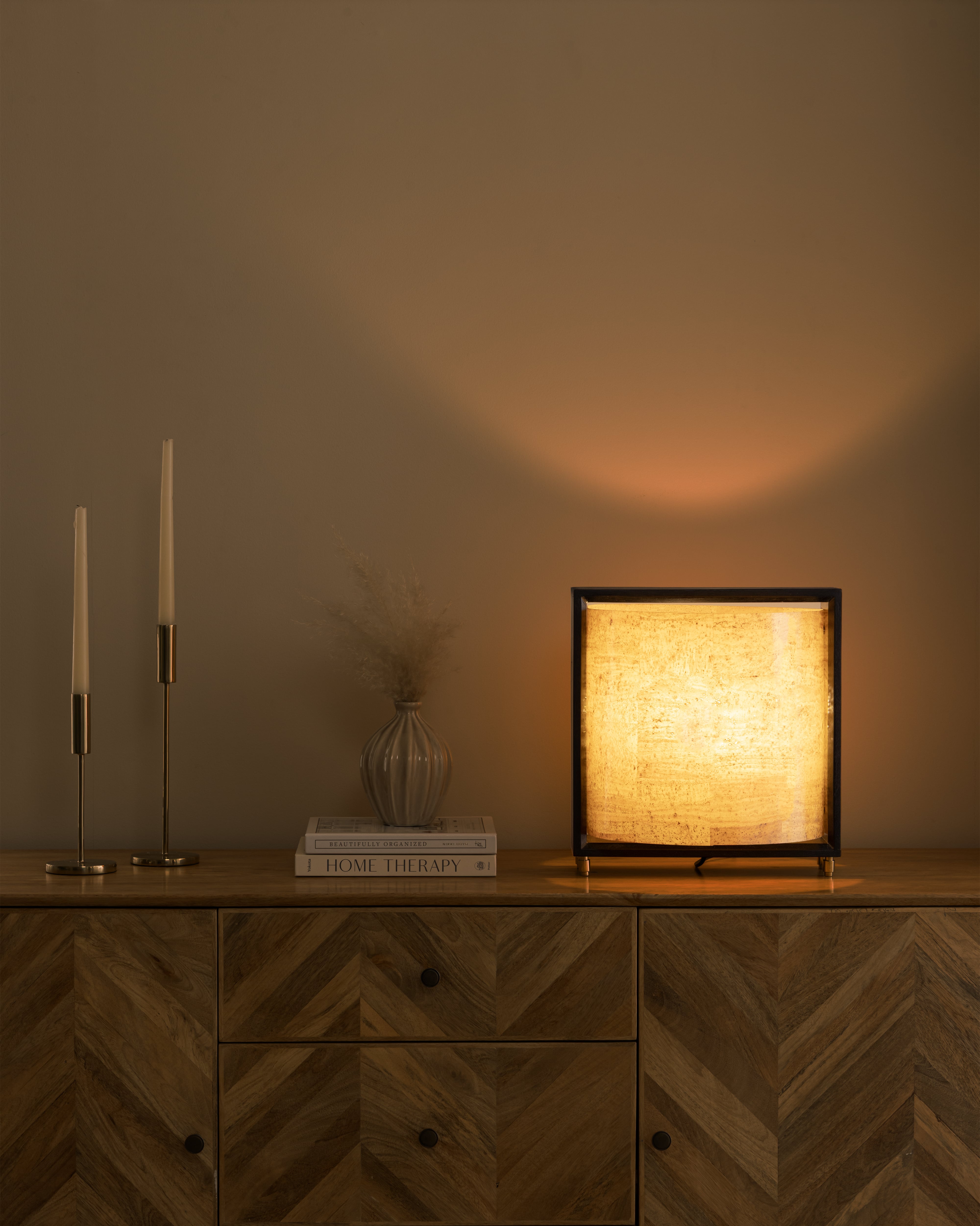 Light Well | Cork Sheet, Wood And Brass
