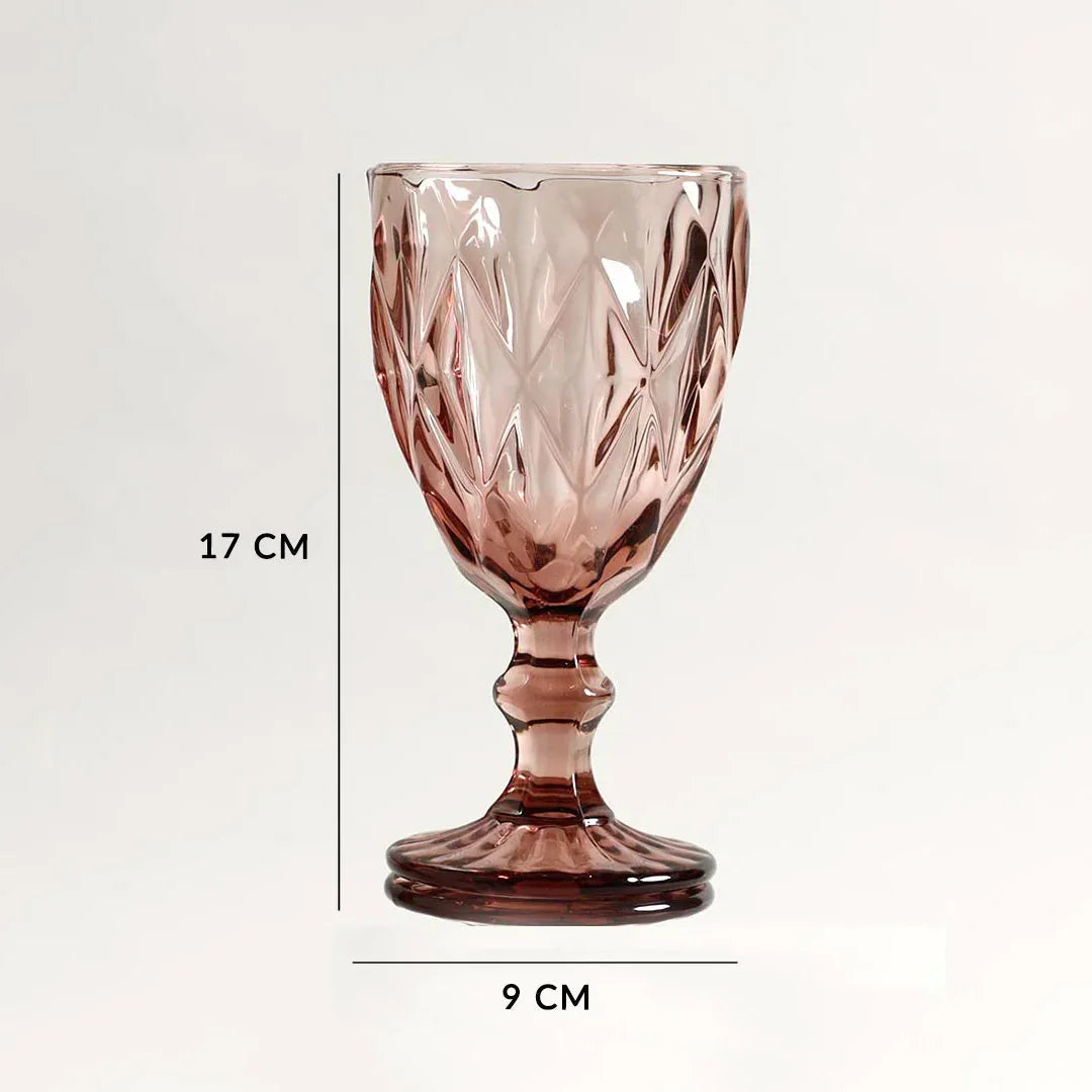 Jeniffer Purple Stem Glass Set Of 6