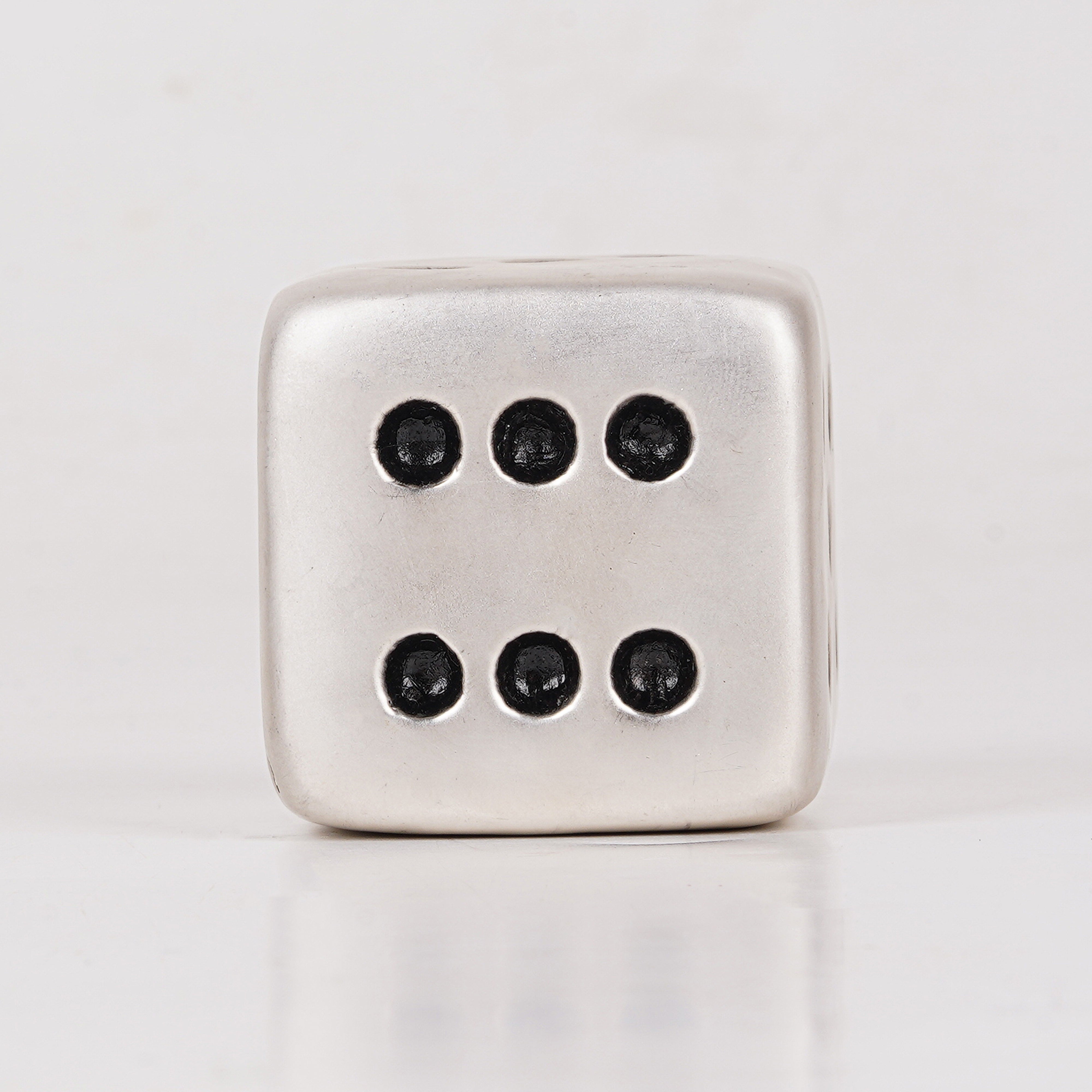 Pure Silver Plated Brass Dice Paperweight