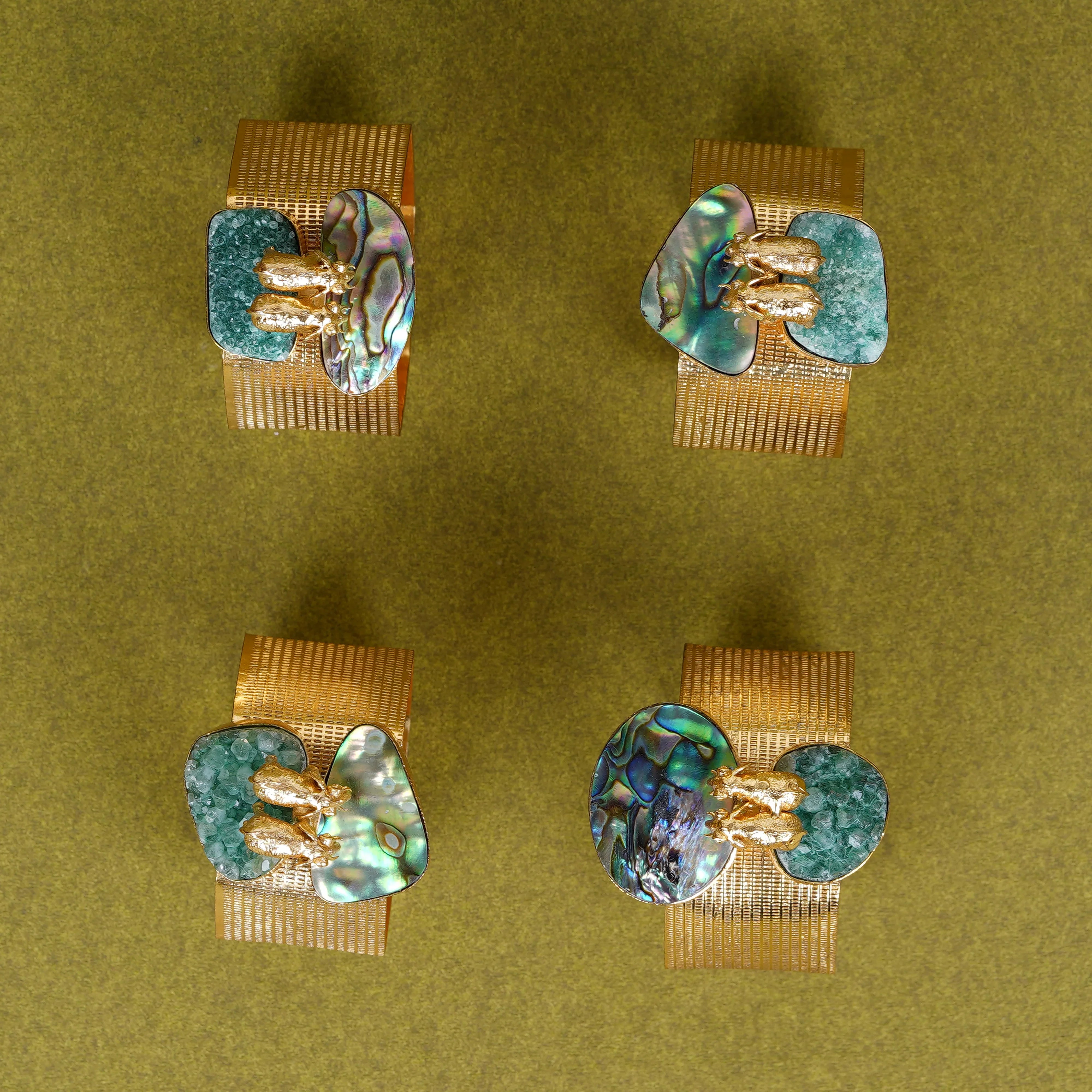 Napkin Ring On Druzy And Elephant