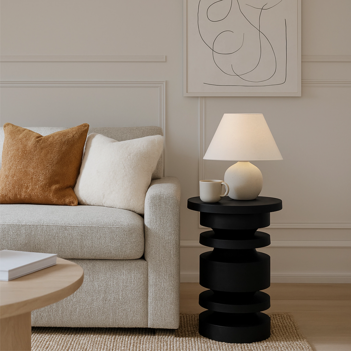Sculptural Bobbin Table