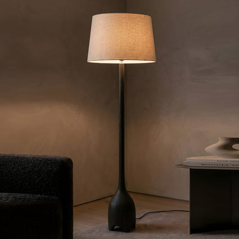 Radice Textured Wooden Floor Lamp