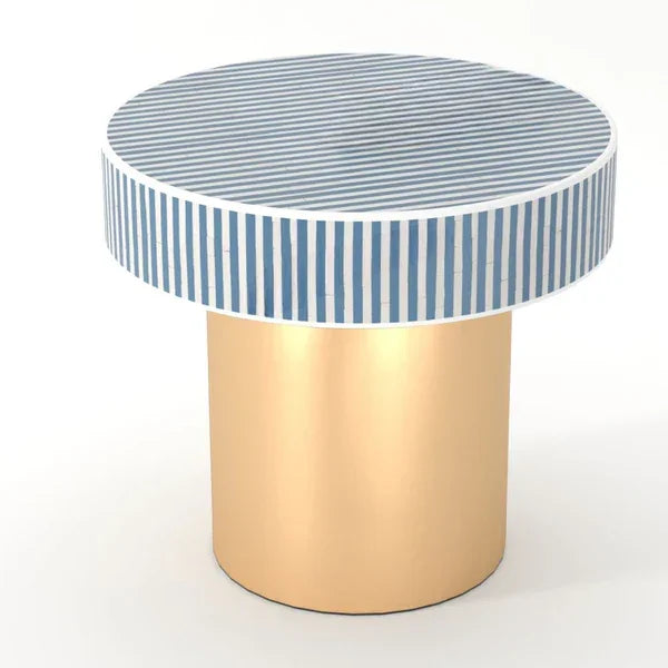 Inlay Round Side Table - Waterfall