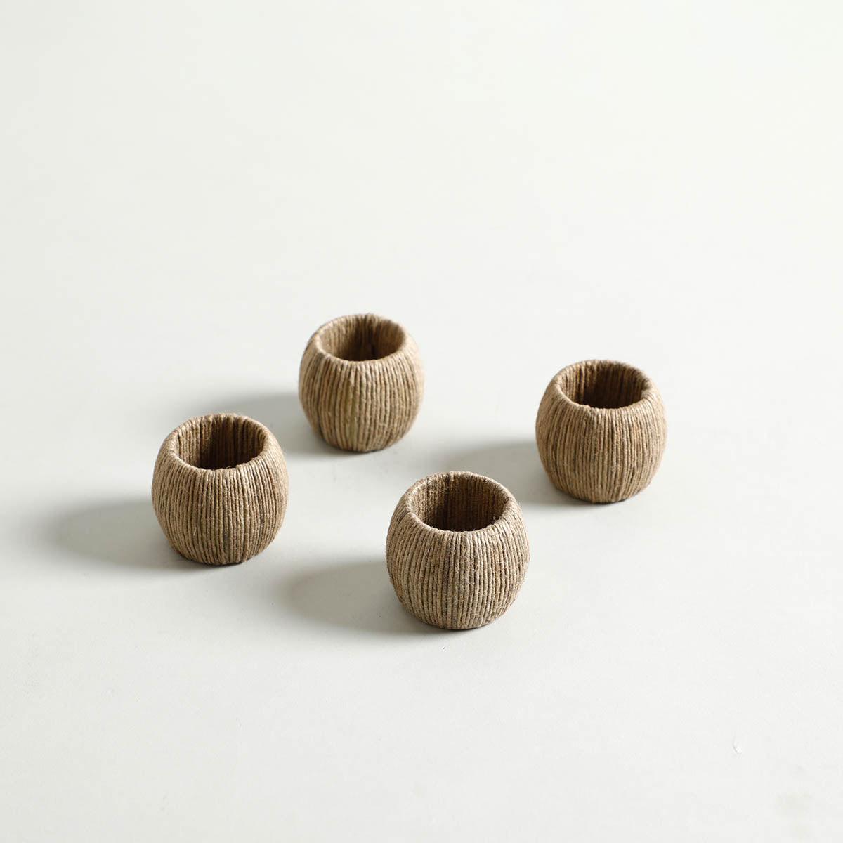 Caspian Napkin Ring Set of 4 | Jute