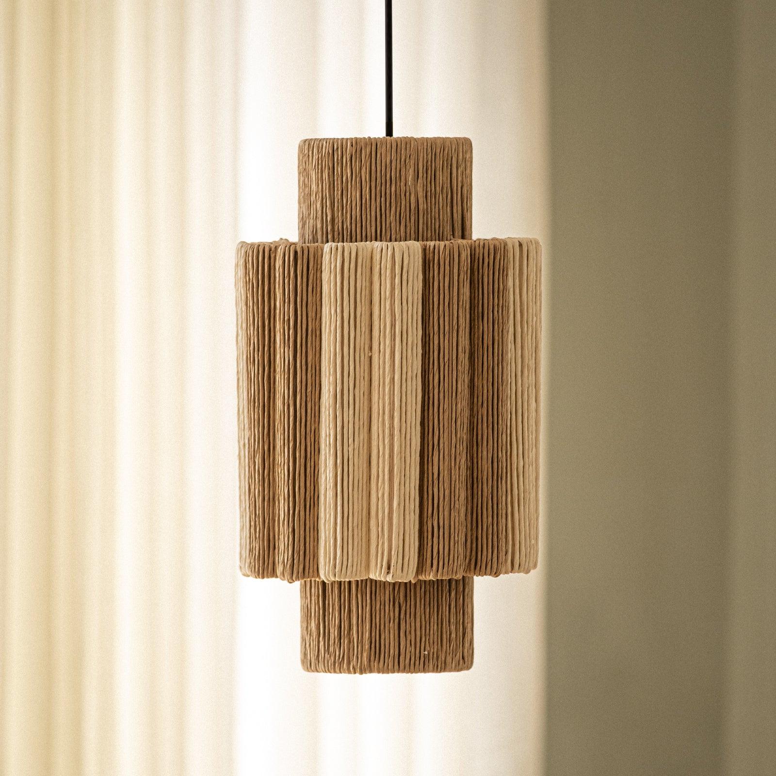 Kenji White Pendant Lamp | Rafia