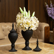 Tall Buckingham Flower Vase With Lid