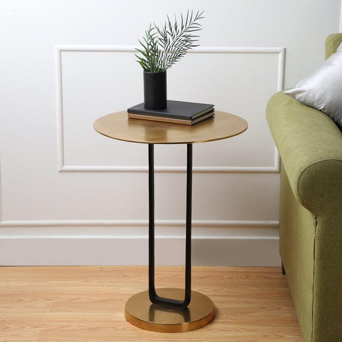 Irwin's Table by De Maison Decor Black Top & Base with Stand