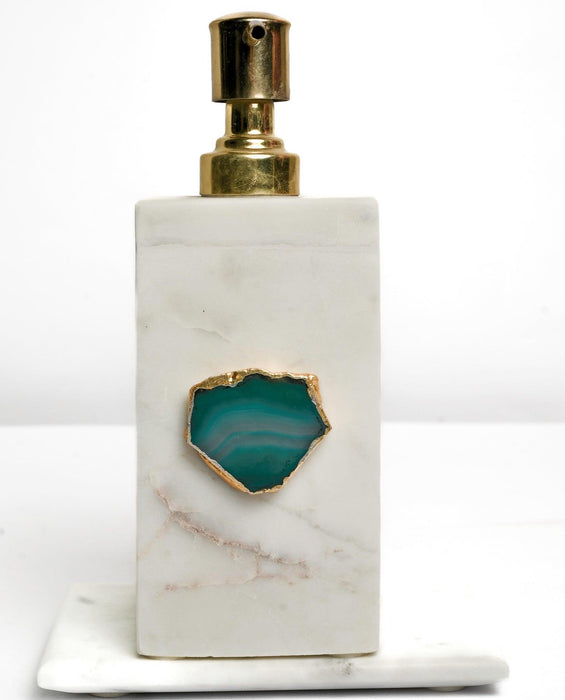 Agate with Marble Soap Dispenser For Bathroom