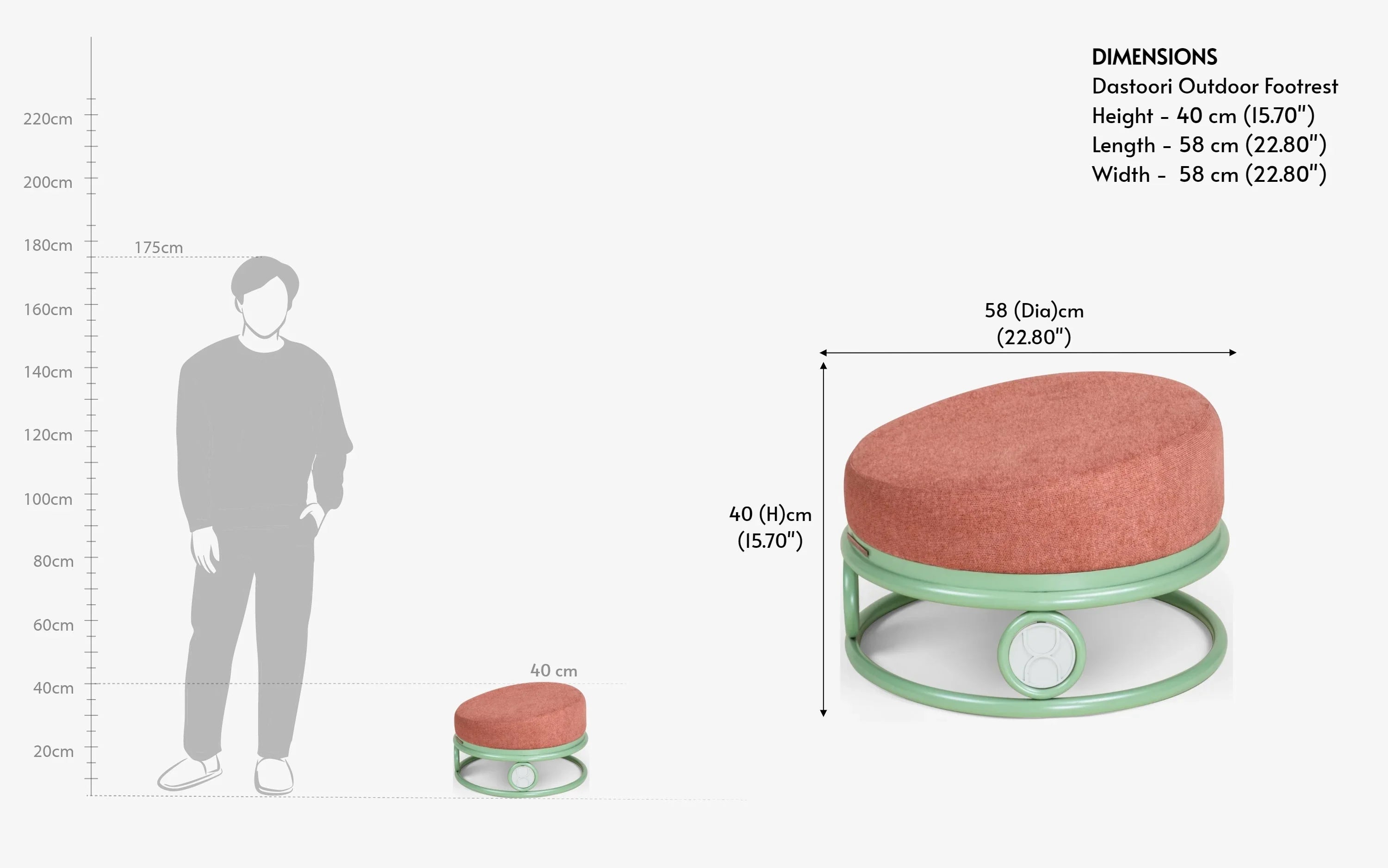 Dastoori Outdoor Footrest