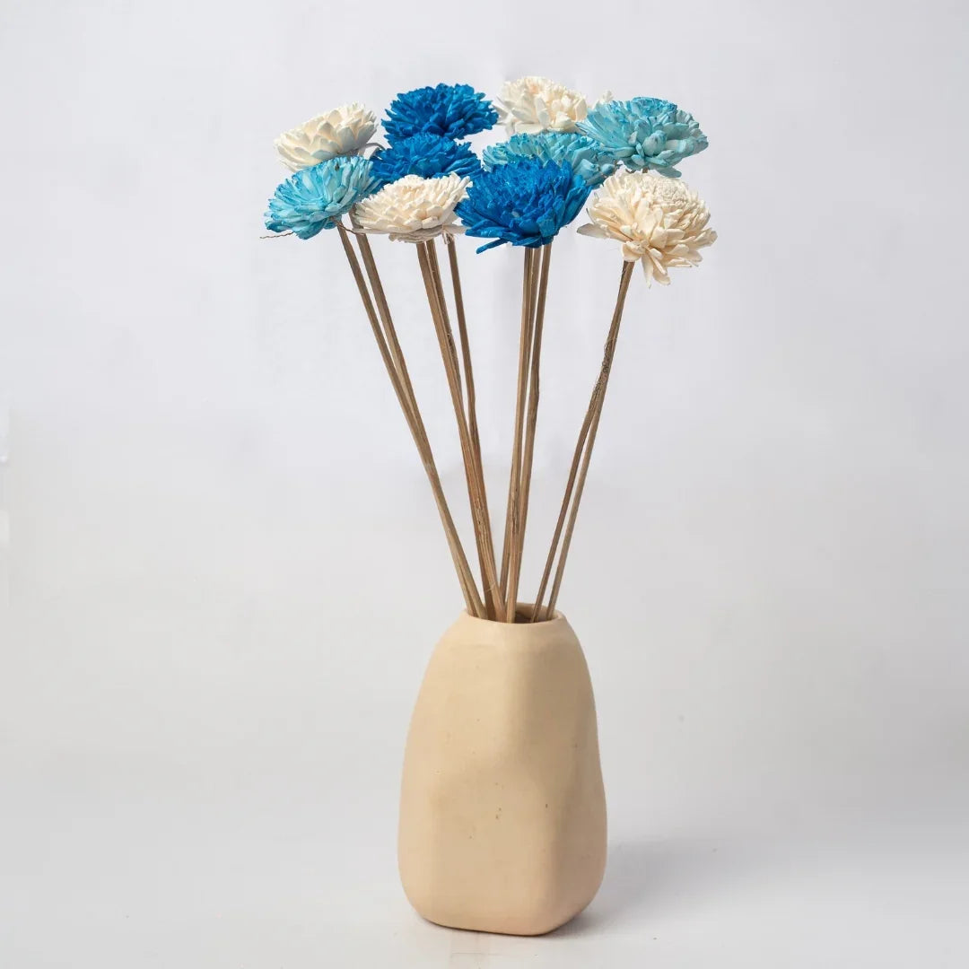 Ziniya - 6 cm | Dark Blue, Sky Blue and White