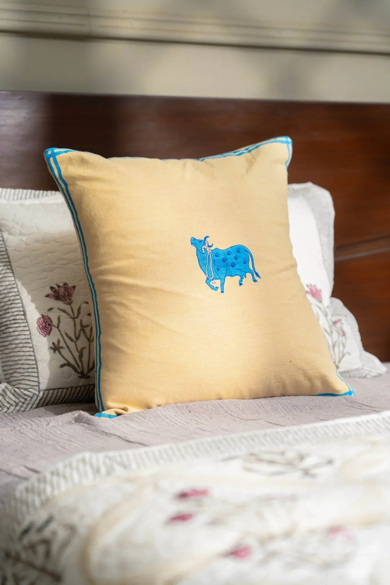 Neelam Block Cushion Cover