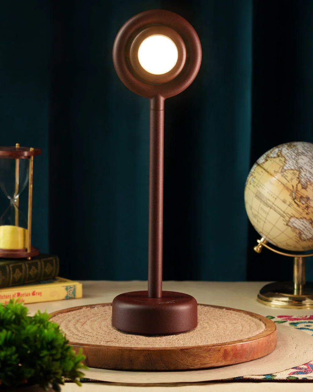 Kindle Cordless LED Table Lamp for Living Room | Adjustable Head Rechargeable Lamp with Touch Dimmer